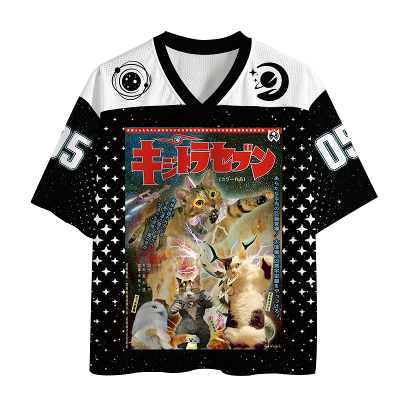 Modecanvas Imaginary Science Cat Mesh Jersey-modecanvas