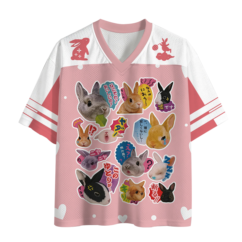 Modecanvas Japanese Bunny Mesh Jersey-modecanvas