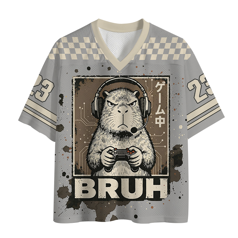 Modecanvas BRUH Capy Gamer Mesh Jersey-modecanvas