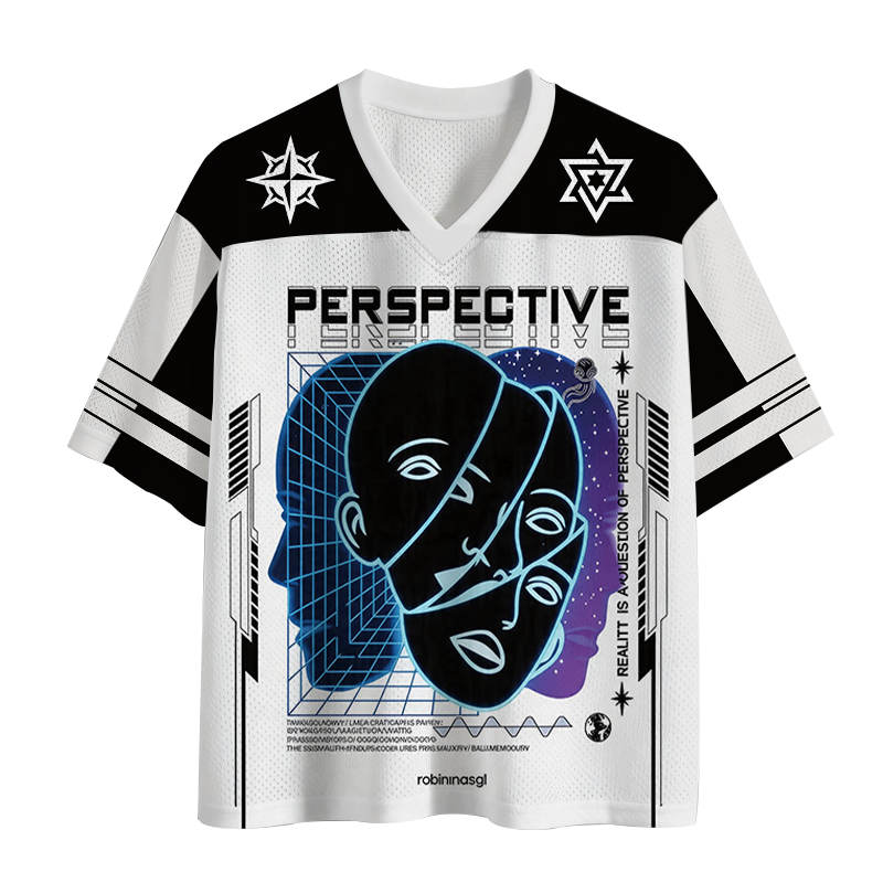 Modecanvas Fractured?Dimension?Drop Mesh Jersey-modecanvas