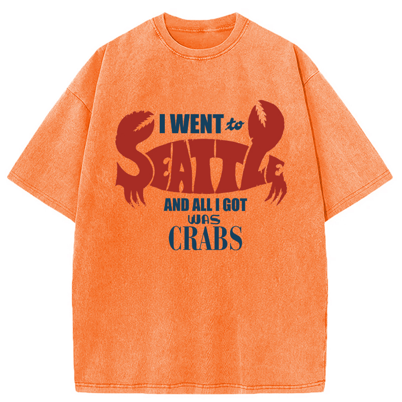 Modecanvas Seattle Crabs DTG Printing Washed T-Shirt