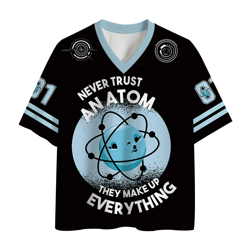 Modecanvas Funny Atom 100% Ring Spin Mesh Jersey-modecanvas