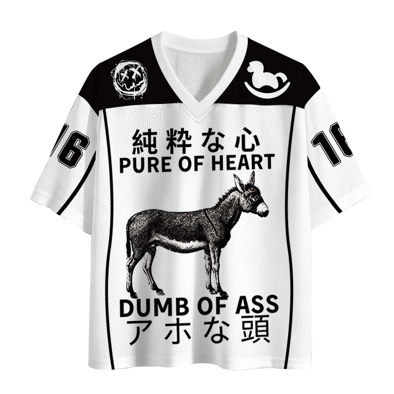 Modecanvas Donkey Pure of Heart Dumb of Ass Mesh Jersey-modecanvas