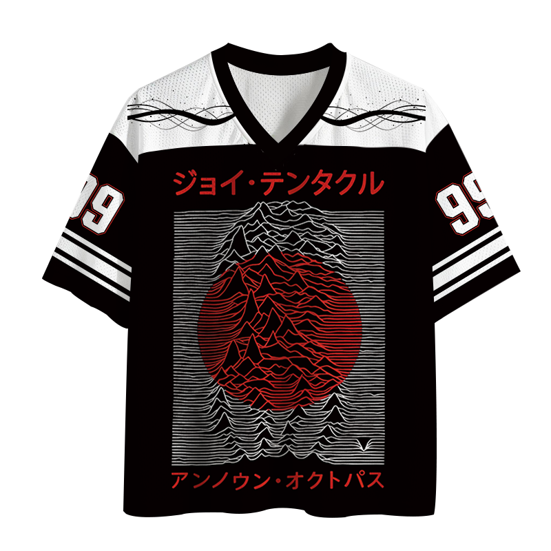 Modecanvas Retro Music Mesh Jersey-modecanvas