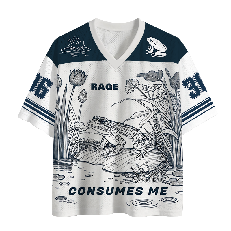 Modecanvas Rage Consumes Me Frog Mesh Jersey-modecanvas