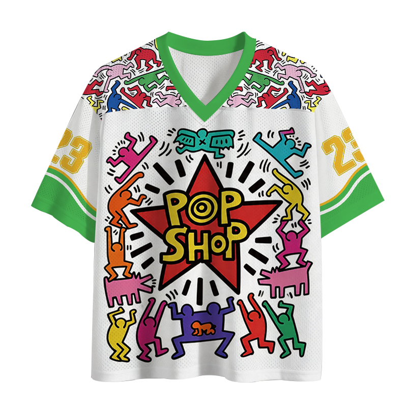 Modecanvas Pop Shop Mesh Jersey-modecanvas