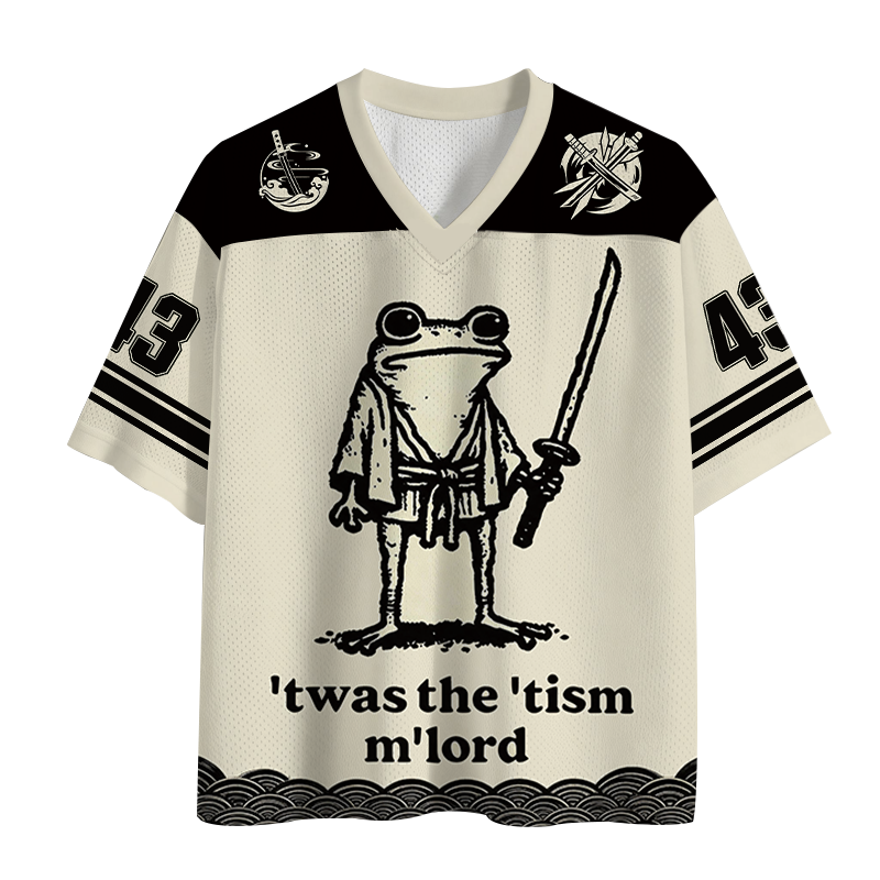 Modecanvas Focused Samurai Frog Mesh Jersey-modecanvas