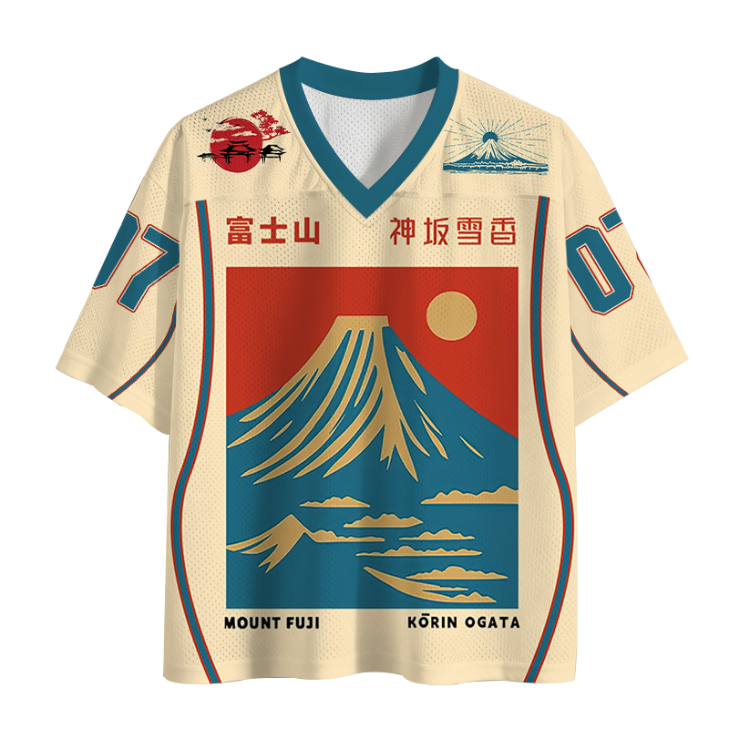 Modecanvas Mount Fuji Vintage Mesh Jersey-modecanvas