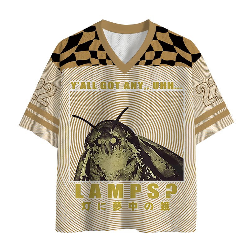 Modecanvas Moth Obsessed With The Light Meme Mesh Jersey-modecanvas