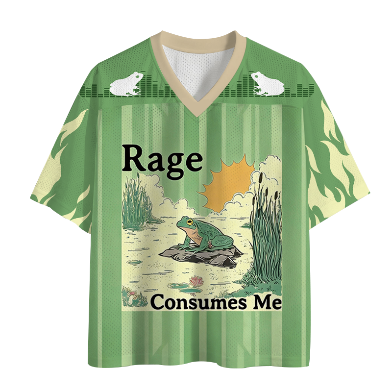 Modecanvas Rage Consumes Me Frog Pond Mesh Jersey-modecanvas