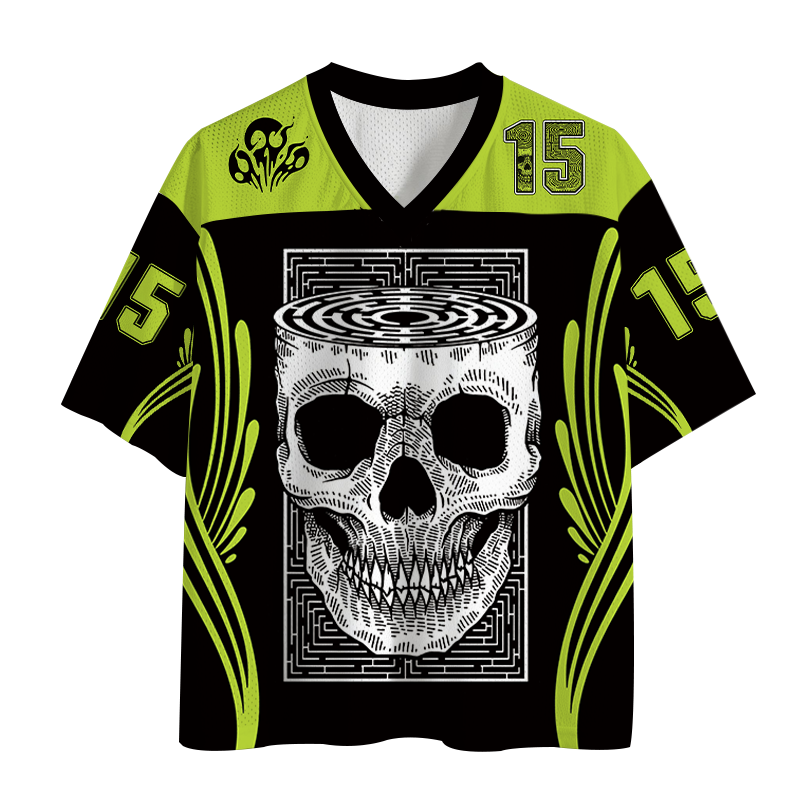 Modecanvas Horror Skull Mesh Jersey-modecanvas