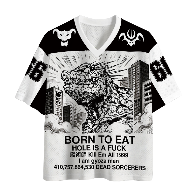 Modecanvas Born To Eat Mesh Jersey-modecanvas