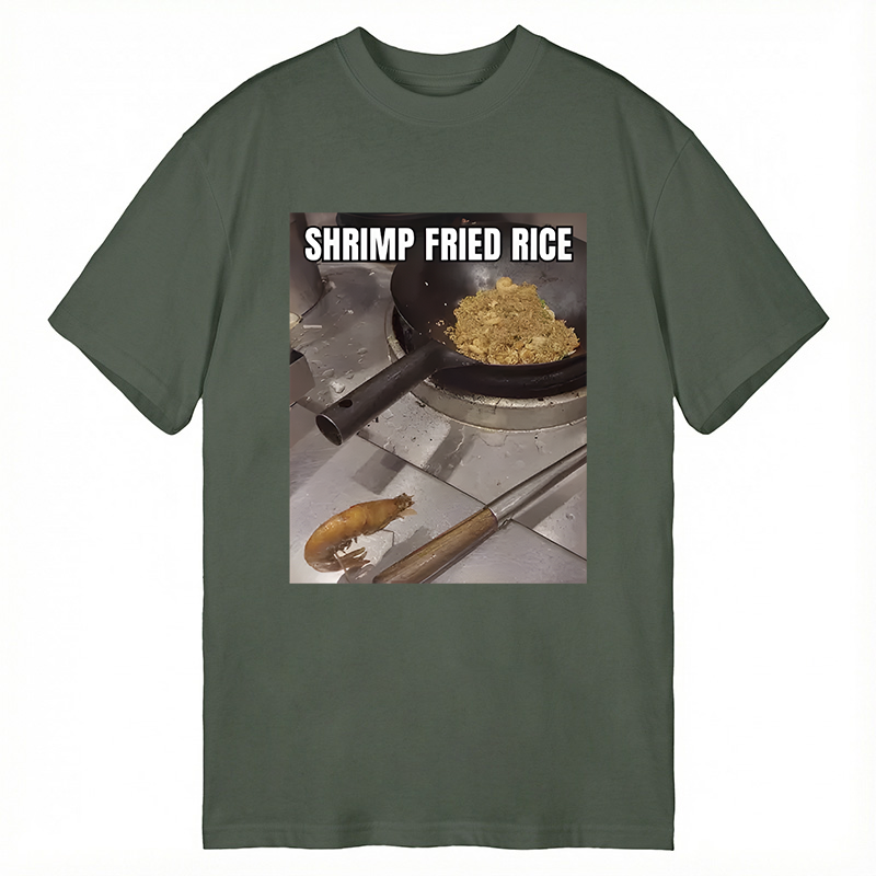 Modecanvas Shrimp Fried Rice Funny DTG Printing Classic T-Shirt-modecanvas