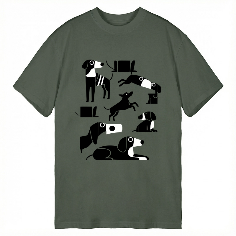 Modecanvas Dachshund Dilemma DTG Printing Classic T-Shirt-modecanvas
