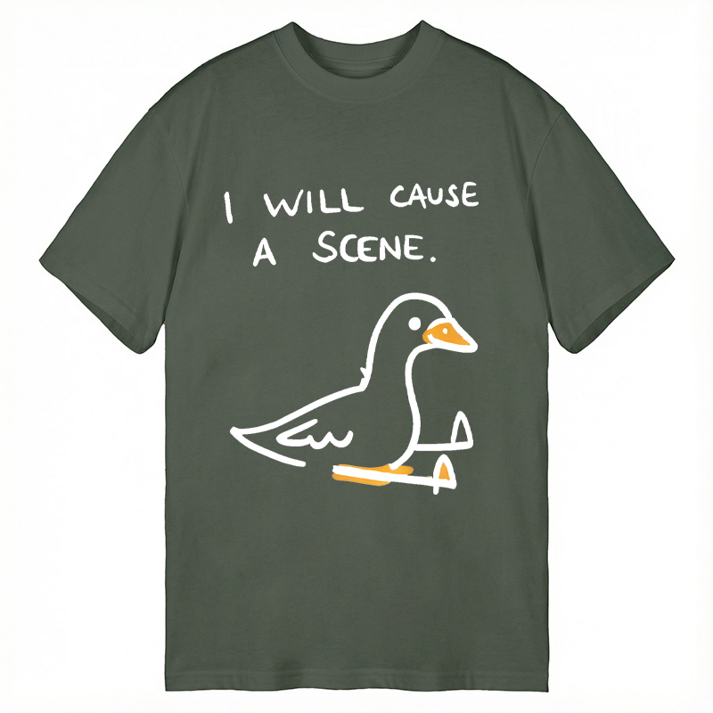 Modecanvas Pigeon Cause Trouble Meme DTG Printing Classic T-Shirt-modecanvas