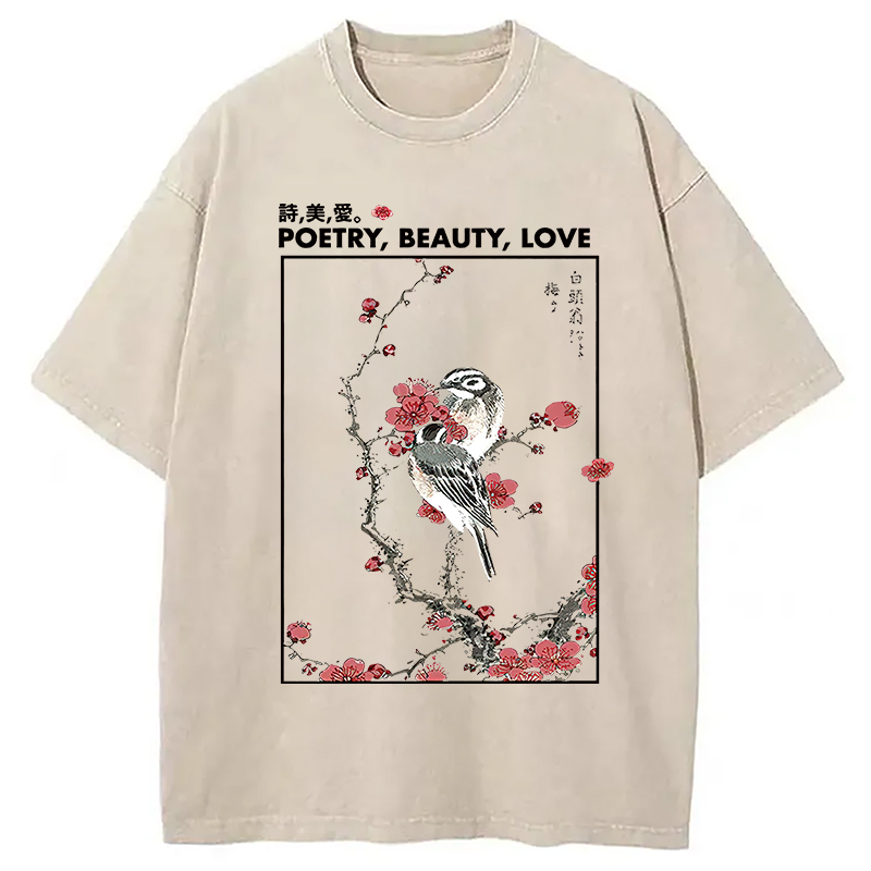 Modecanvas Japanese Ink Painting Washed T-Shirt