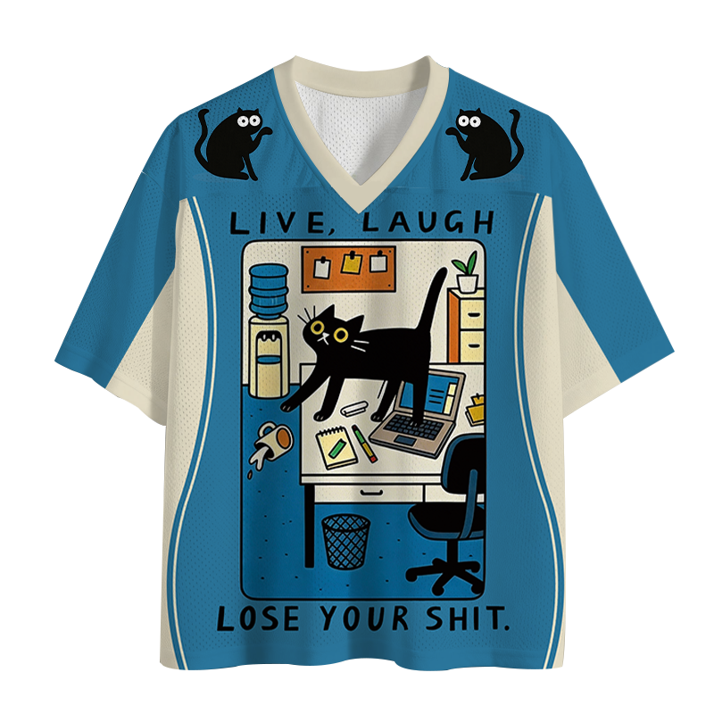 Modecanvas Live Laugh Lose Your Shit Mesh Jersey-modecanvas