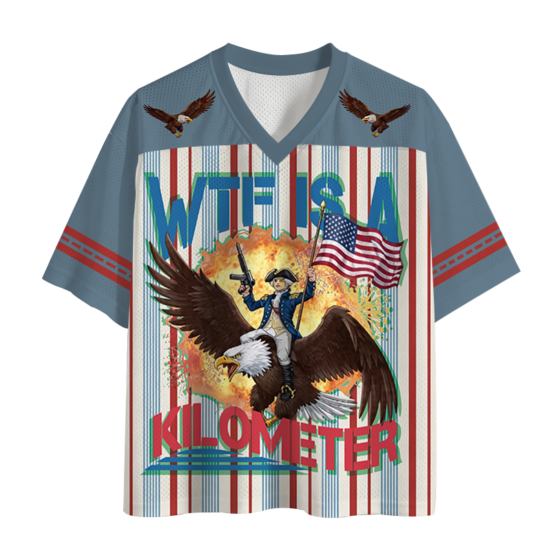 Modecanvas WTF Is A Kilometer Funny Mesh Jersey-modecanvas