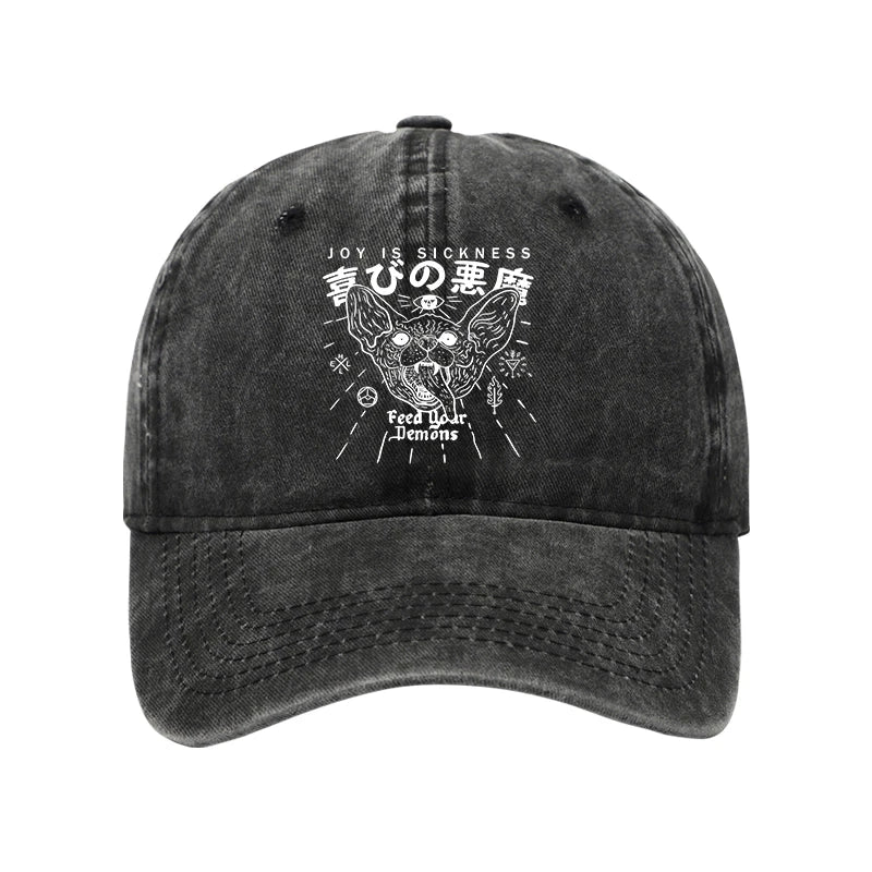 Modecanvas Joy Is Sickness Washed Cap-modecanvas