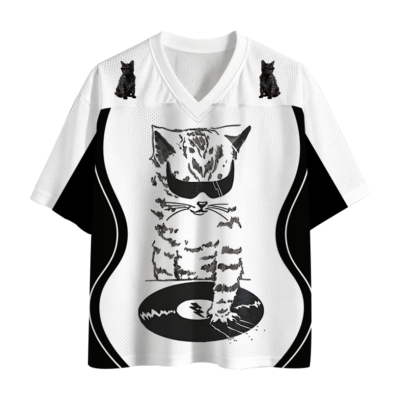 Modecanvas DJ Cat Mesh Jersey-modecanvas