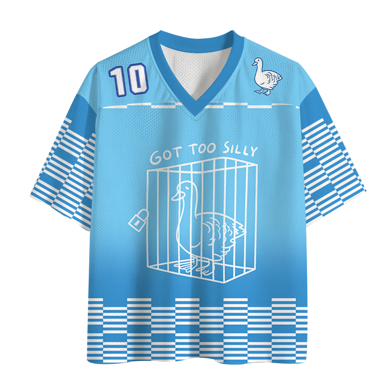Modecanvas Got too silly Funny Mesh Jersey-modecanvas
