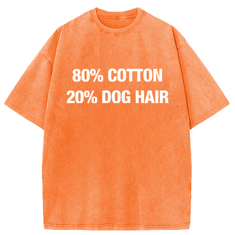 Modecanvas 80 Cotton 20 Dog Hair DTG Printing Washed T-Shirt