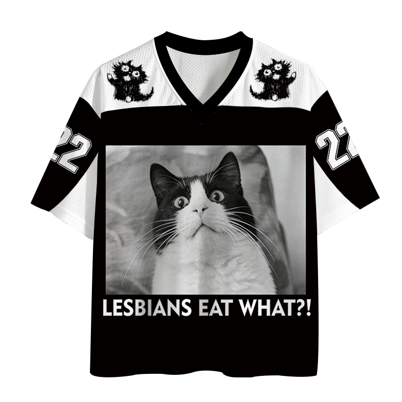 Modecanvas LESBIANS EAT WHAT!? Mesh Jersey-modecanvas