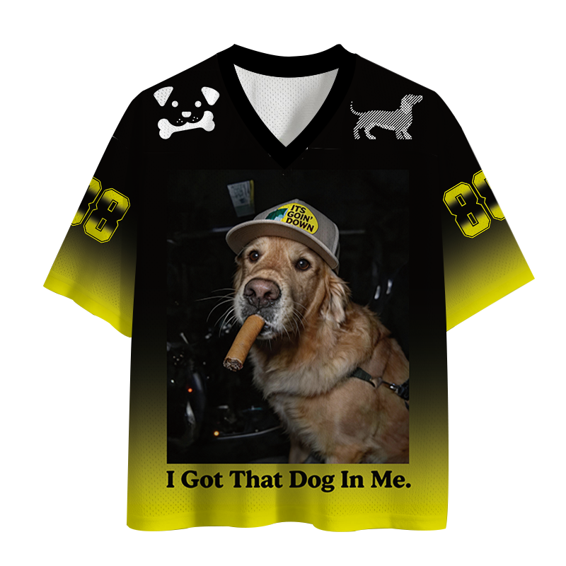 Modecanvas I Got That Dog In Me Funny Dog Mesh Jersey-modecanvas