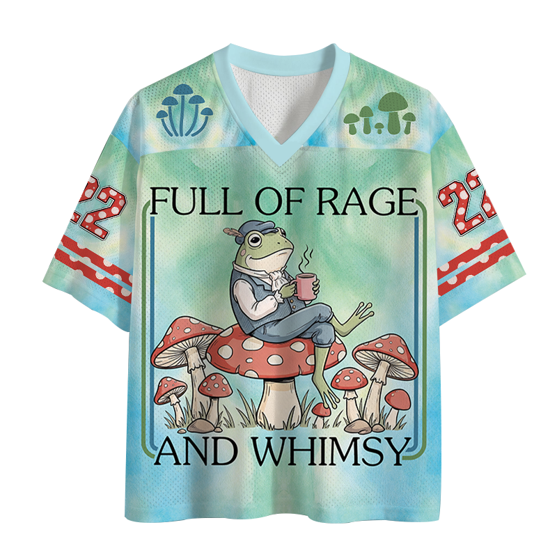 Modecanvas Full Of Rage and Whimsy Frog Mesh Jersey-modecanvas