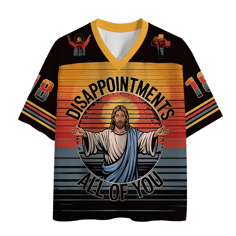 Modecanvas Funny Jesus Disappointments All Of You Mesh Jersey-modecanvas
