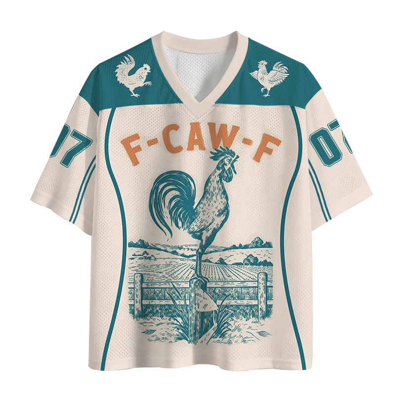 Modecanvas Funny Rooster Meme Mesh Jersey-modecanvas
