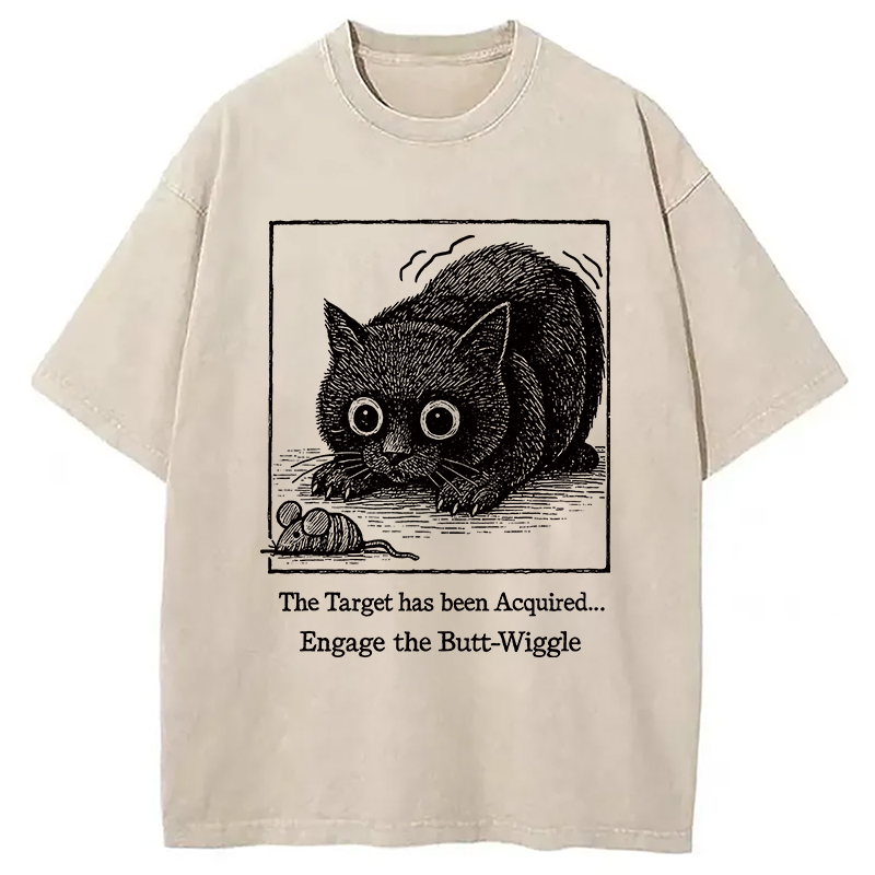 Modecanvas Swinging Cat Washed T-Shirt