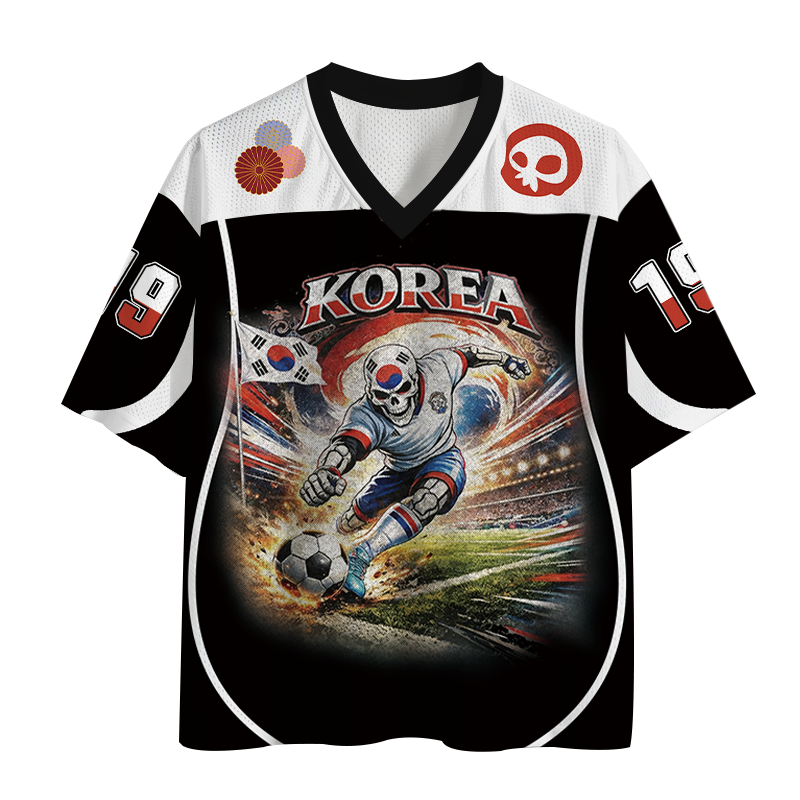 Modecanvas Korea Soccer Vintage Mesh Jersey-modecanvas