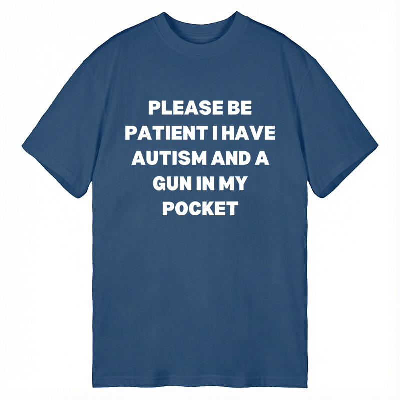 Modecanvas A Gun in My Pocket DTG Printing Classic T-Shirt-modecanvas
