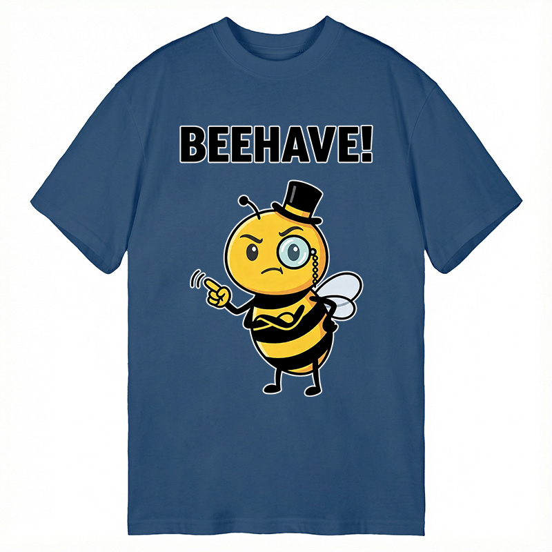 Modecanvas Beehave! Funny Bee DTG Printing Classic T-Shirt-modecanvas