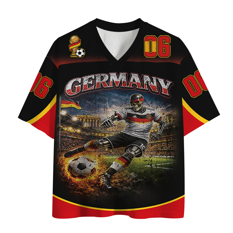 Modecanvas Germany Soccer Vintage Mesh Jersey-modecanvas