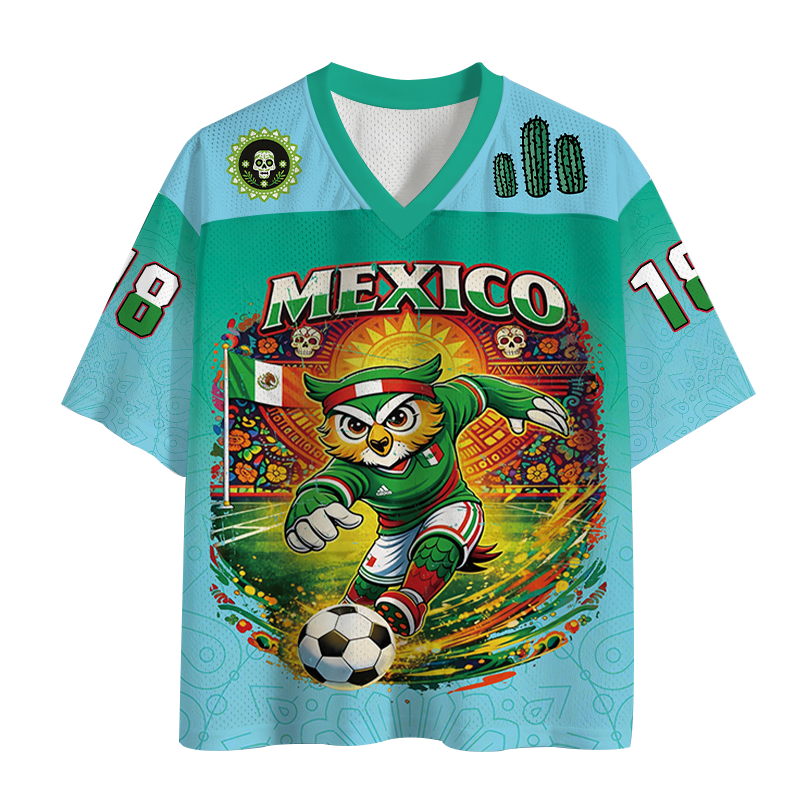 Modecanvas Mexico Soccer Mesh Jersey-modecanvas