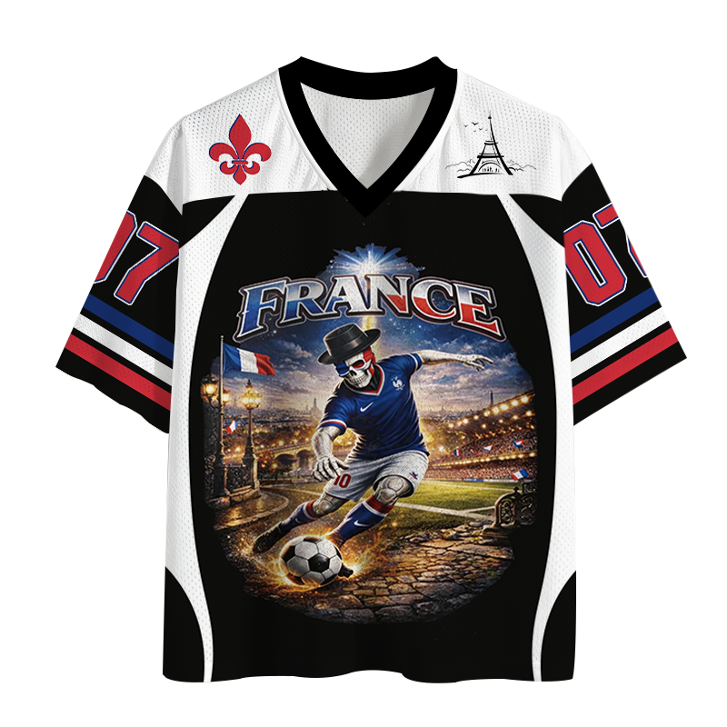 Modecanvas France Soccer Mesh Jersey-modecanvas