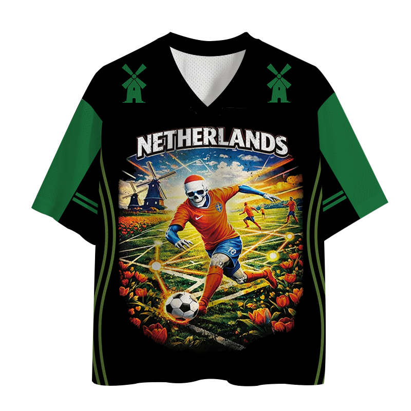 Modecanvas Holland Football Mesh Jersey-modecanvas