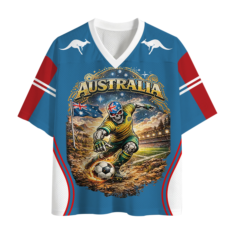 Modecanvas Australia Soccer Mesh Jersey-modecanvas