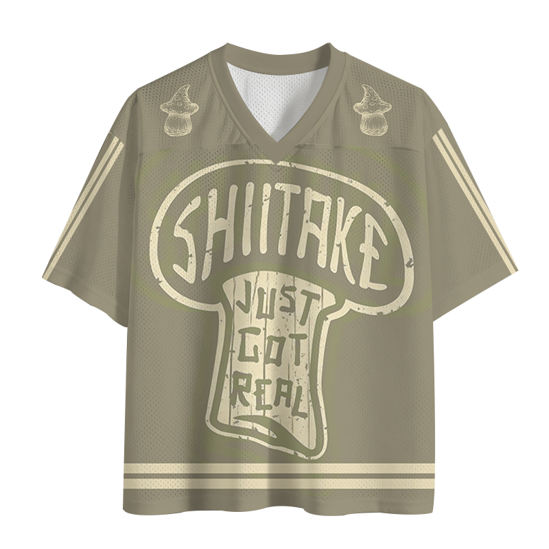 Modecanvas Shiitake Just Got Real Mesh Jersey-modecanvas