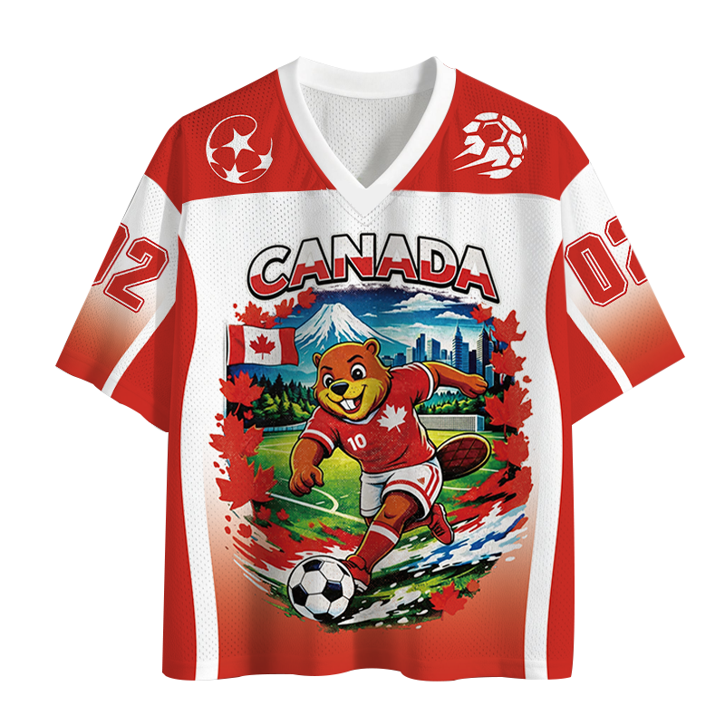 Modecanvas Canada Soccer Mesh Jersey-modecanvas
