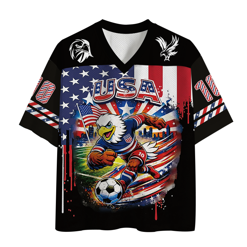 Modecanvas American Eagle Soccer Mesh Jersey-modecanvas