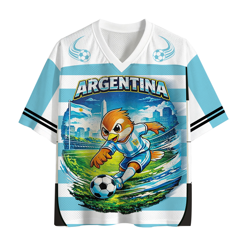 Modecanvas Argentina Rooster Soccer Mesh Jersey-modecanvas