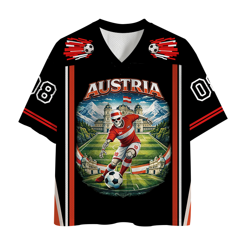 Modecanvas Austria Soccer Mesh Jersey-modecanvas