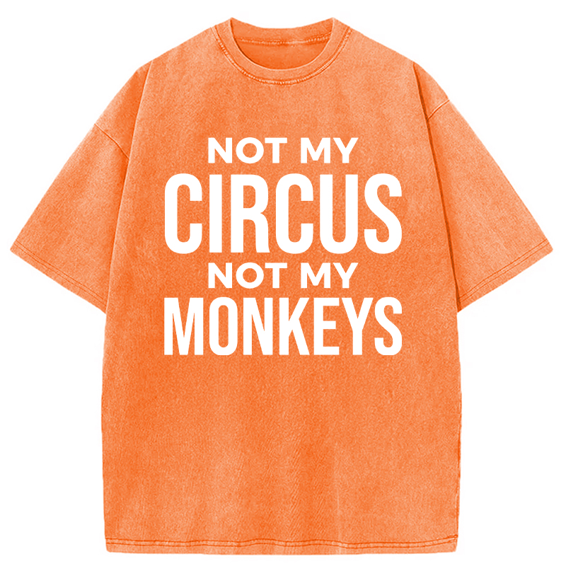 Modecanvas Not My Monkeys DTG Printing Washed T-Shirt