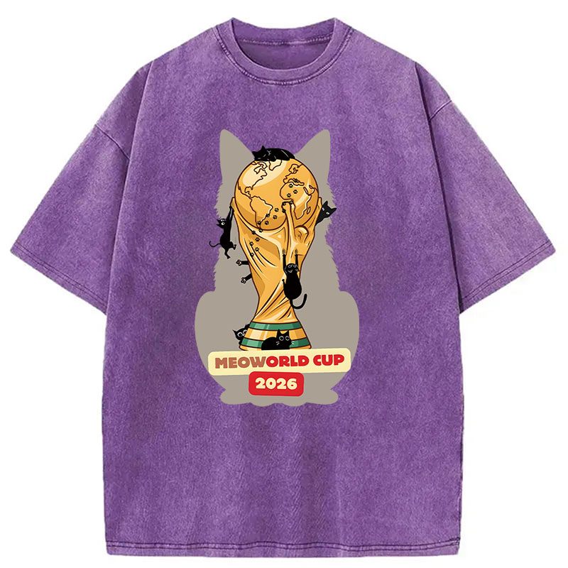 Modecanvas Meoworld Cup 2026 DTG Printing Washed T-Shirt