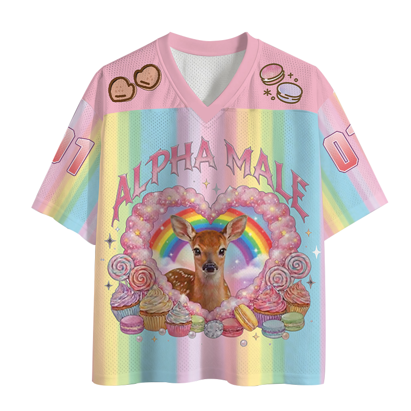 Modecanvas Alpha Male Fawn Mesh Jersey-modecanvas