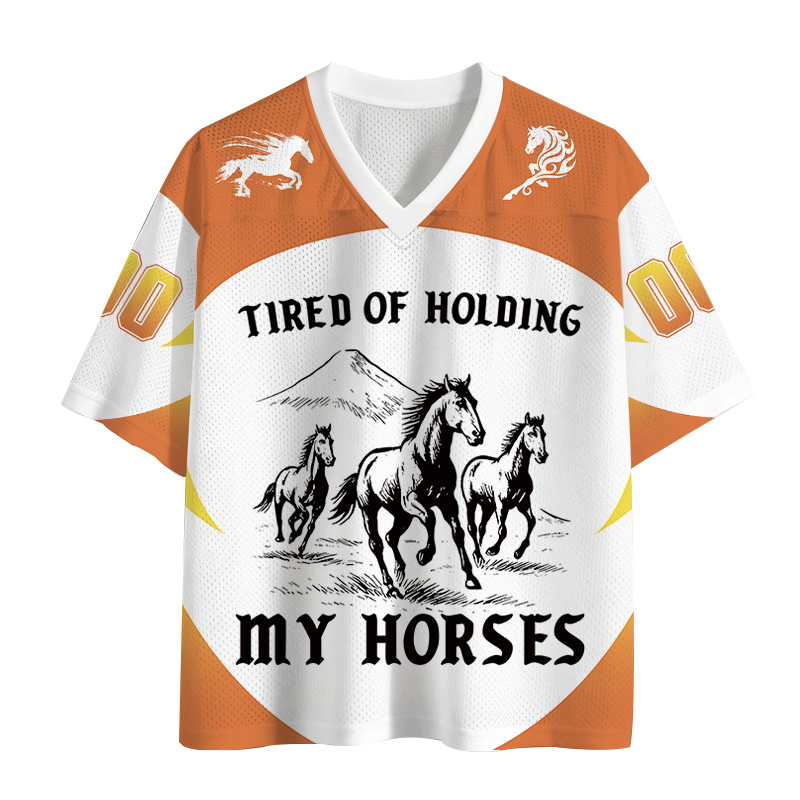 Modecanvas Tired Of Holding My Horses Mesh Jersey-modecanvas