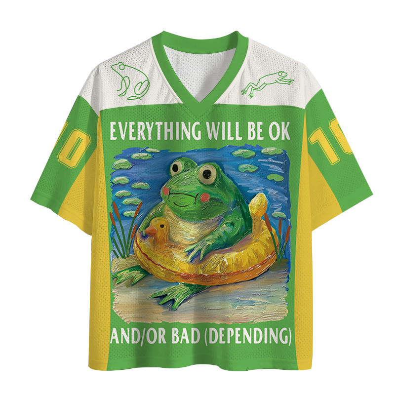 Modecanvas Everythings Ok Frog Mesh Jersey-modecanvas